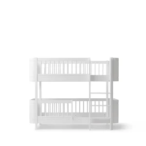 Oliver Furniture Wood Mini+ halvhøj køjeseng i hvid – 68x162 cm
