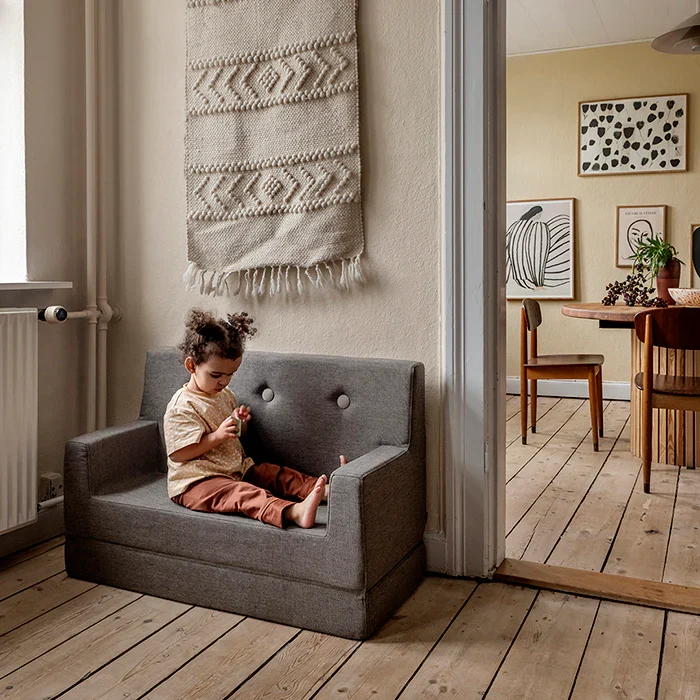 by KlipKlap KK Kids lille legesofa – Brown/Sand - Billede 4