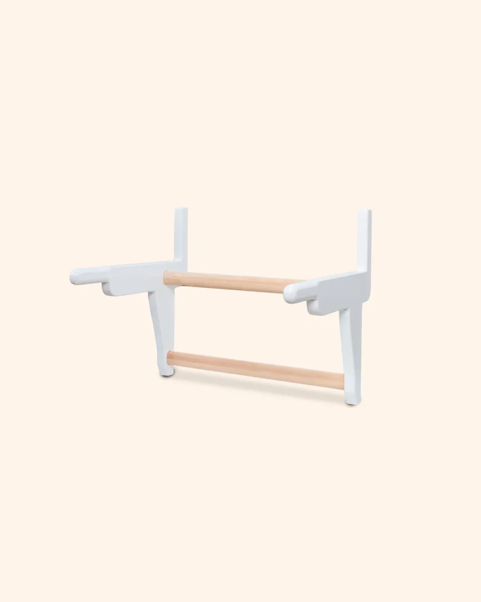 FitWood PAHKA dip station – hvid/birk