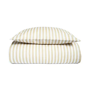Pine Cone babysengetøj i økologisk bomuld – Mustard Stripe