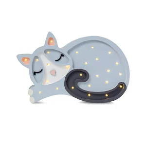 Little Lights Cat lampe i træ - flere farver