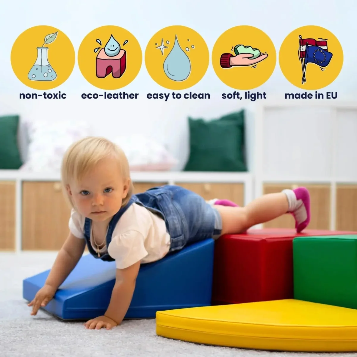 IGLU Soft Play skumklodssæt – 7 dele – Multicolor Little Crawler - Billede 7
