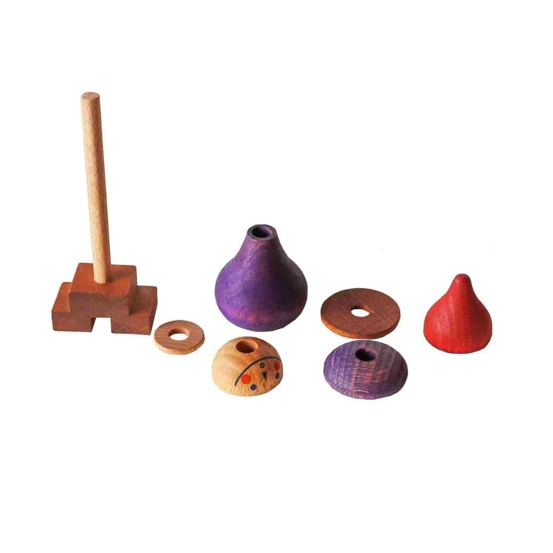 Wooden Story LALA figurpuslespil i træ – lilla - Billede 3