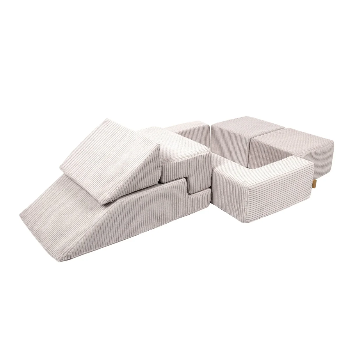 MeowBaby legesofa - Bricks - Velvet | ecru - Billede 5