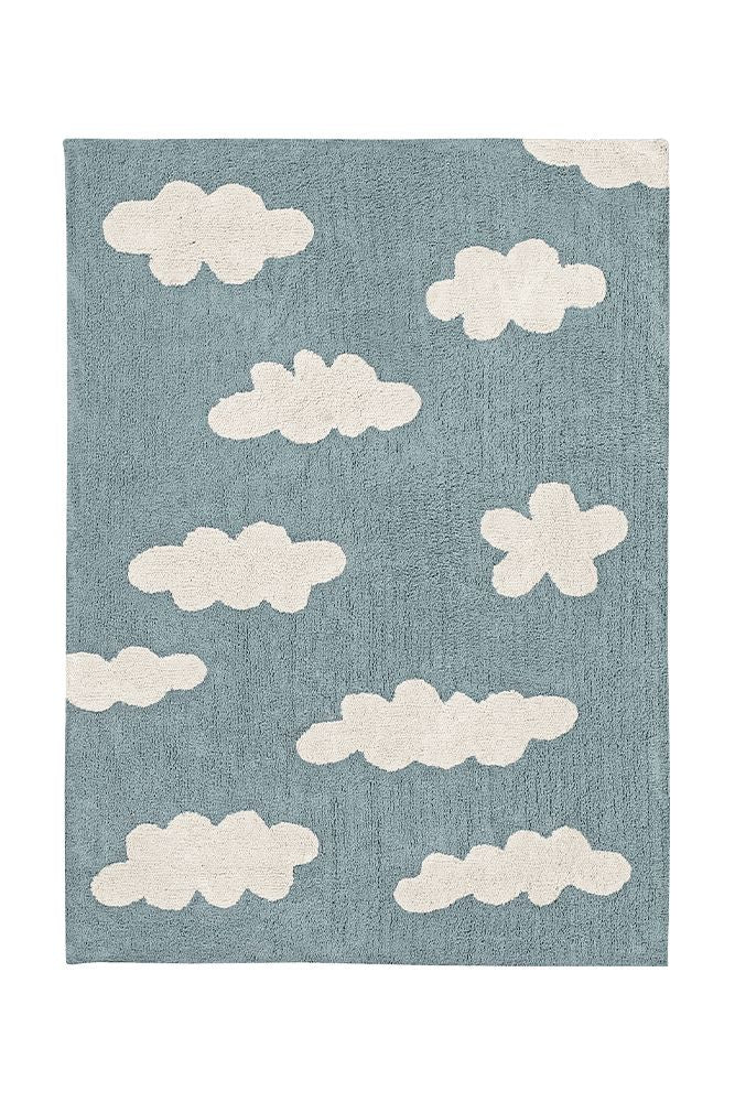 Lorena Canals vaskbart gulvtæppe – Clouds Vintage Blue 120x160 cm - Billede 2