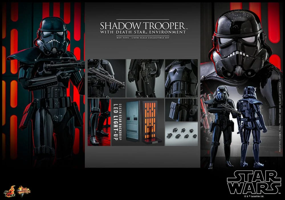 Star Wars Movie Masterpiece Action Figure 1/6 Shadow Trooper with Death Star Environment 30 cm - Billede 3